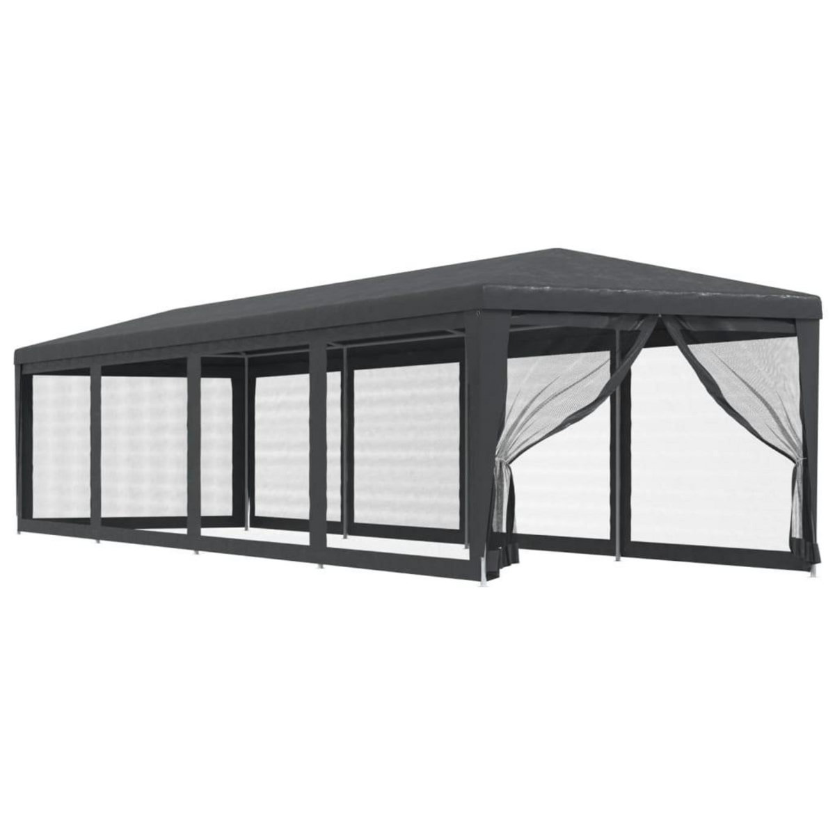 VIDAXL Tente de fete et 10 parois laterales en maille Anthracite 3x12m