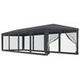 Voir la diapositive 2 : VIDAXL Tente de fete et 10 parois laterales en maille Anthracite 3x12m