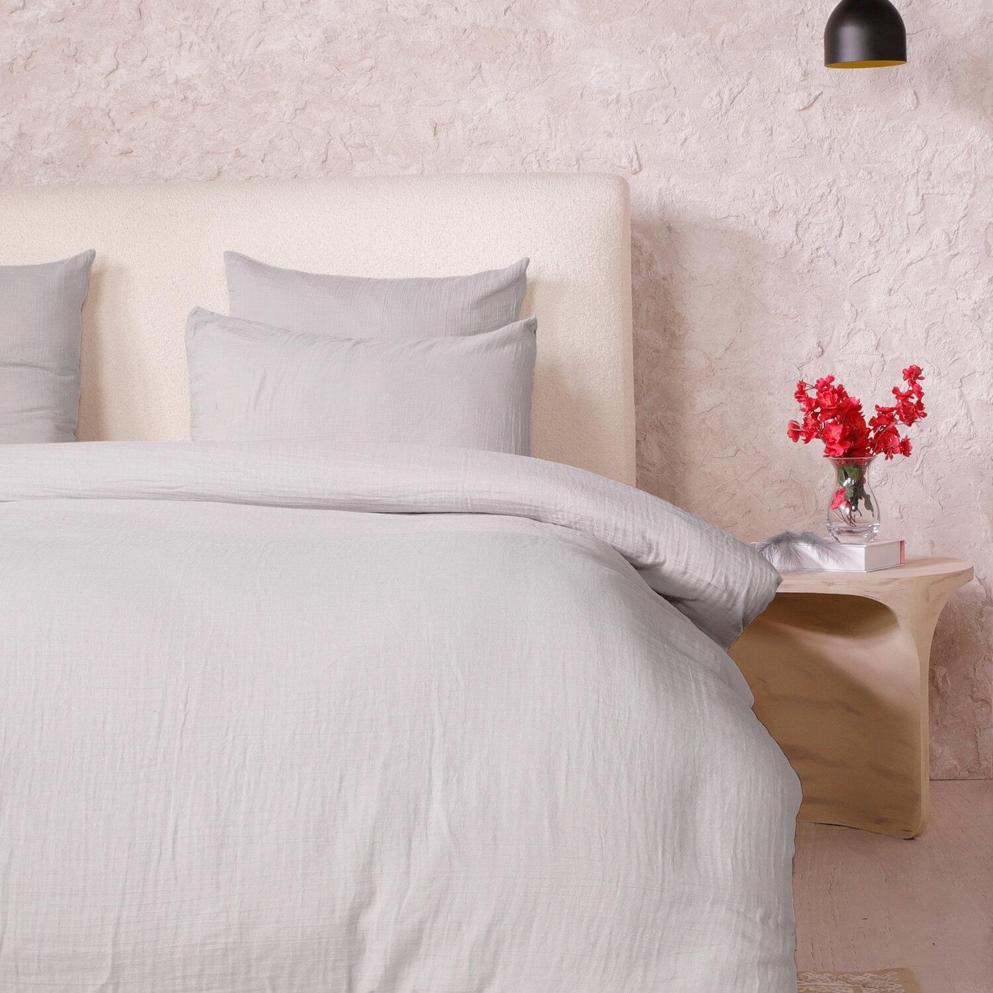 Voir la diapositive 3 : Les Ateliers du Linge Parure de couette 100% gaze de coton lavé