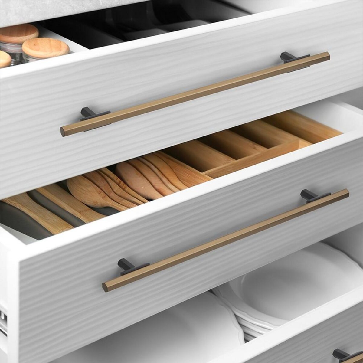 EMUCA SRL Kit de pour 3 étagères - consoles et supports muraux Jagmet - Acier- Peint en blanc