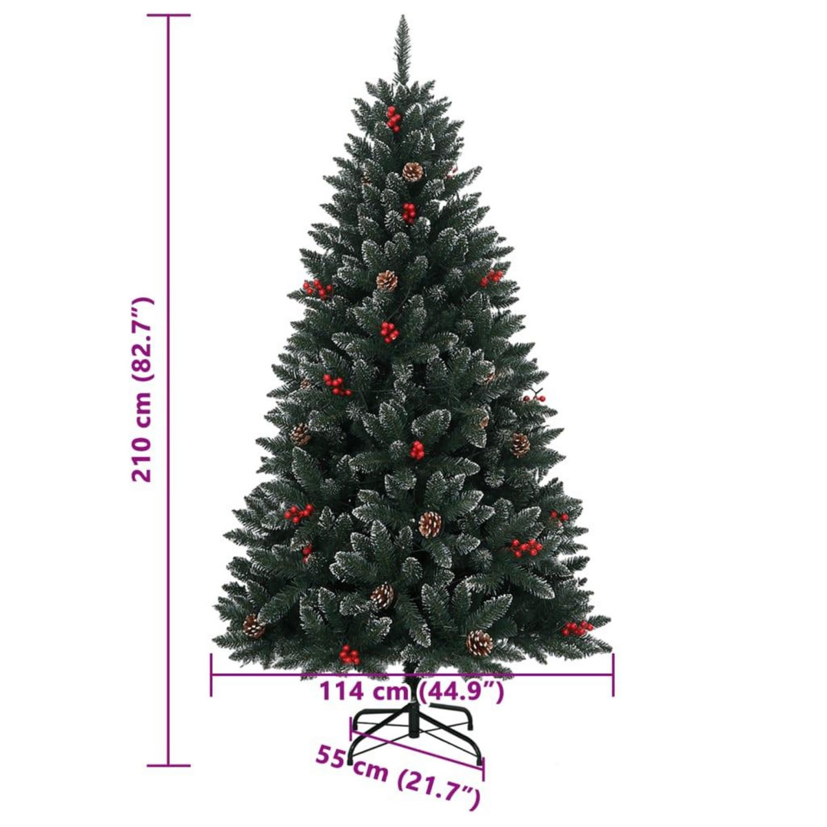 VIDAXL Sapin de Noël artificiel 300 LED 210 cm