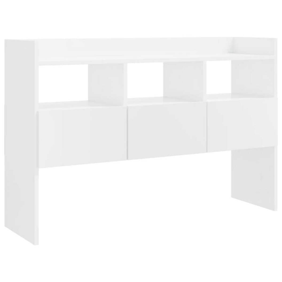 VIDAXL Buffet Blanc brillant 105x30x70 cm Bois d'ingenierie