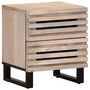 Voir la diapositive 1 : VIDAXL Table de chevet 40x34x46 cm bois de manguier massif blanchi