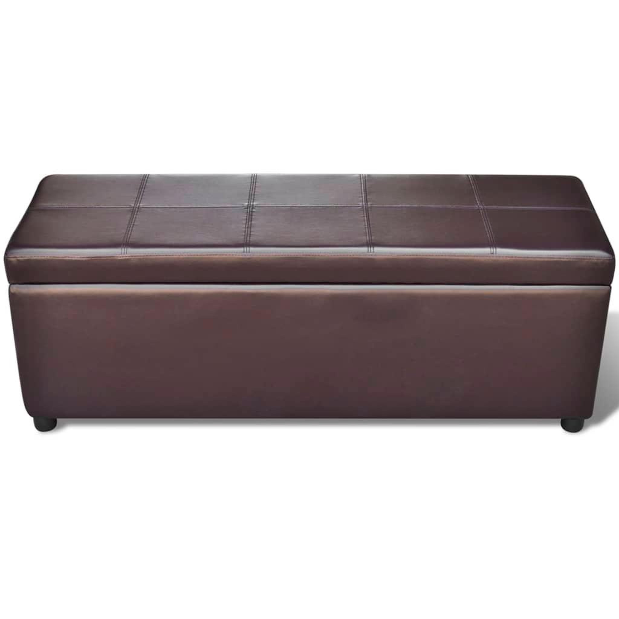 Voir la diapositive 3 : VIDAXL Banc long de rangement bois marron