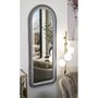 Voir la diapositive 5 : Paris Prix Miroir Mural en Velours  Chloé  160cm Gris & Taupe