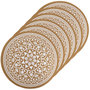 Voir la diapositive 1 : Douceur d'Intérieur Lot de 6 sets de table imitation jute lessivables - Blanc et marron