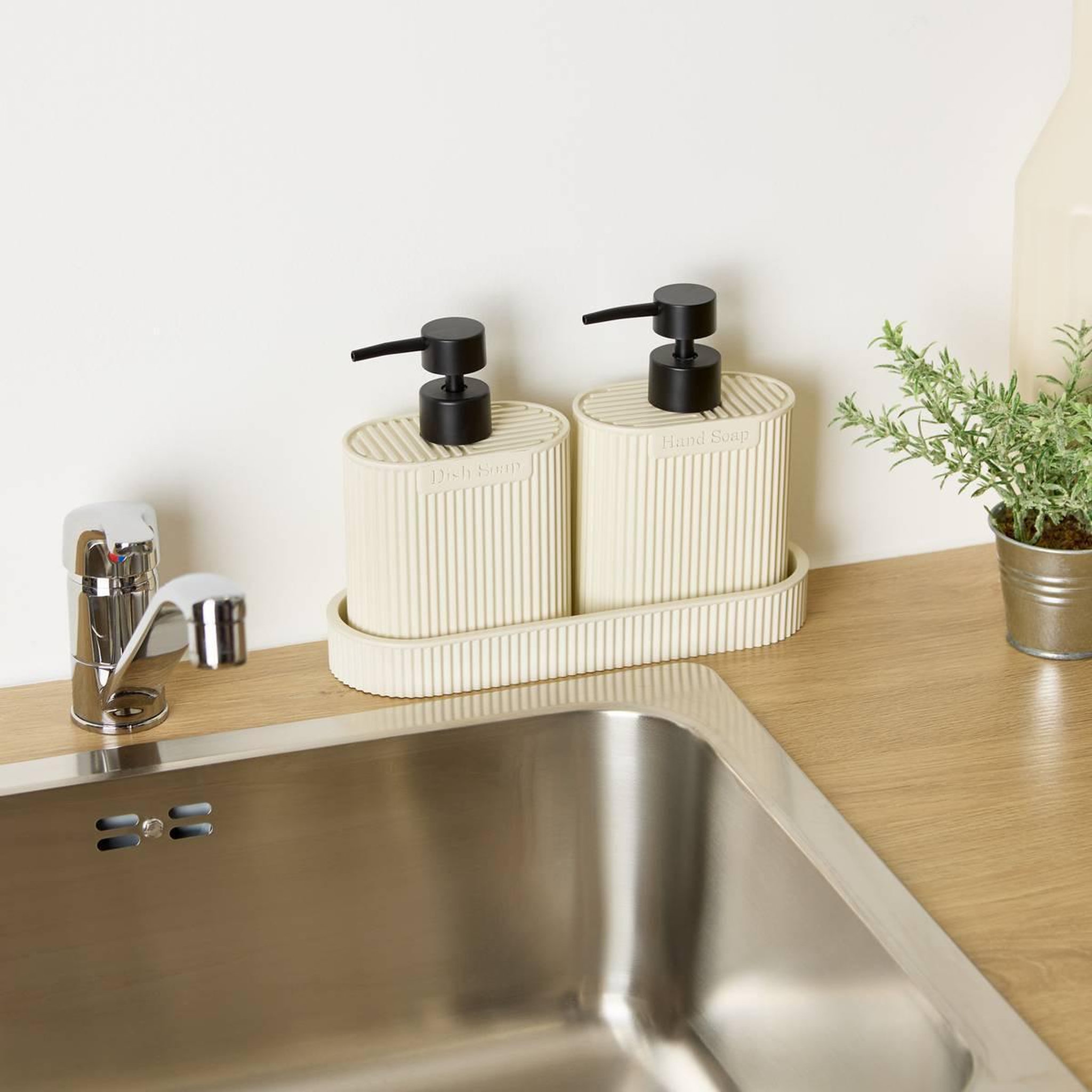 Voir la diapositive 5 : FIVE Lot de 2 distributeurs de savon  terra  24cm argile