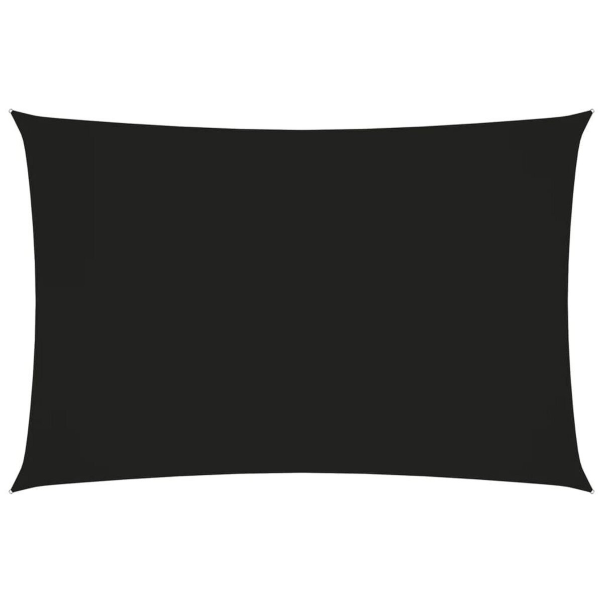 VIDAXL Voile de parasol tissu oxford rectangulaire 2x4 m noir