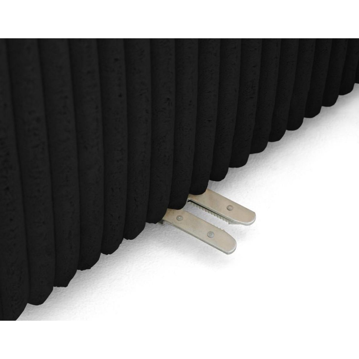 LISA DESIGN Victoire - canapé modulable d'angle gauche 5 places en velours côtelé grosses côtes