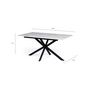 Voir la diapositive 5 : Table de séjour salle à manger extensible effet marbre L160/200 cm ALMA