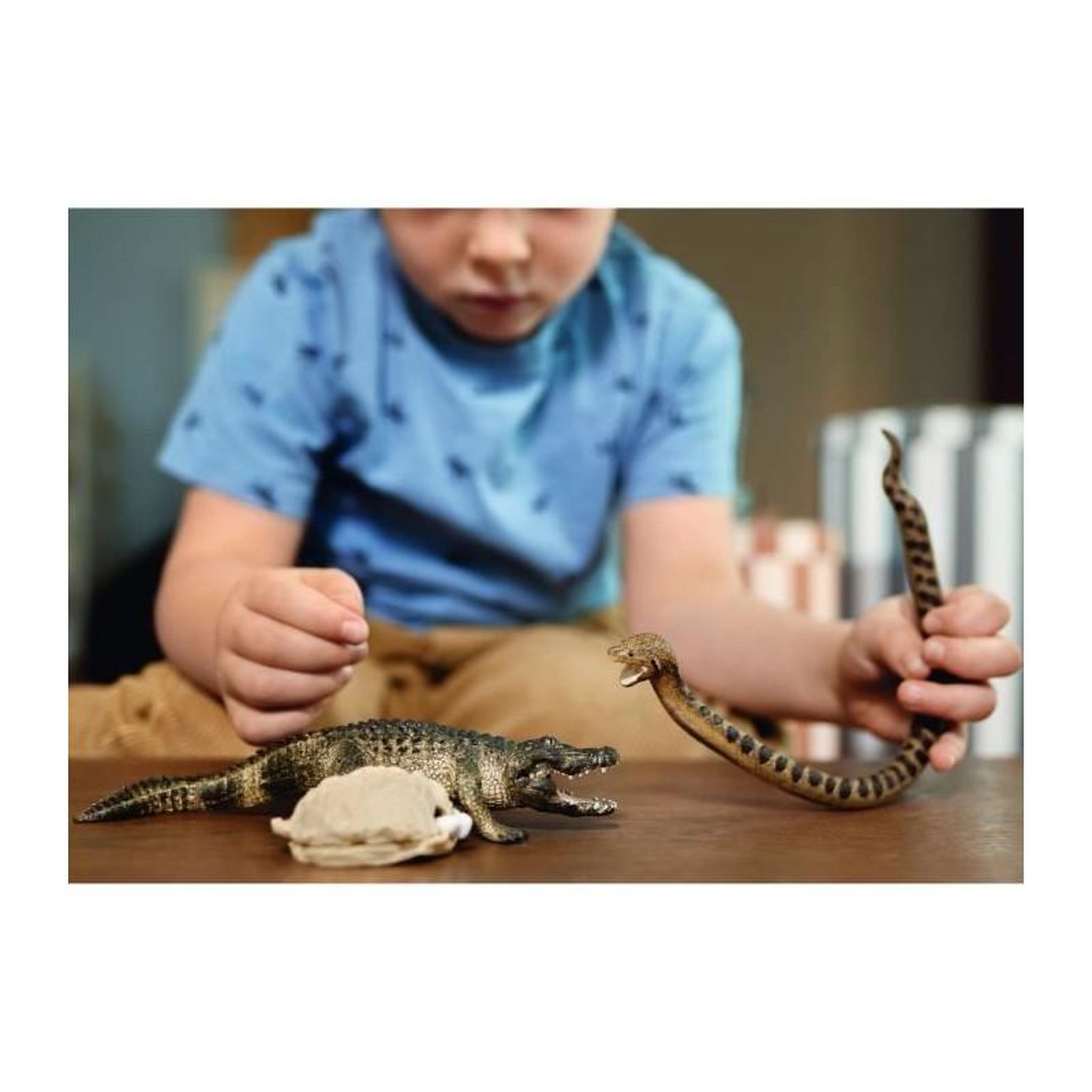 Voir la diapositive 5 : Schleich Coffret Duel Aligator/Anaconda, figurines animaux sauvages, Schleich 42559 Wild Life, Pour enfant des 3 ans