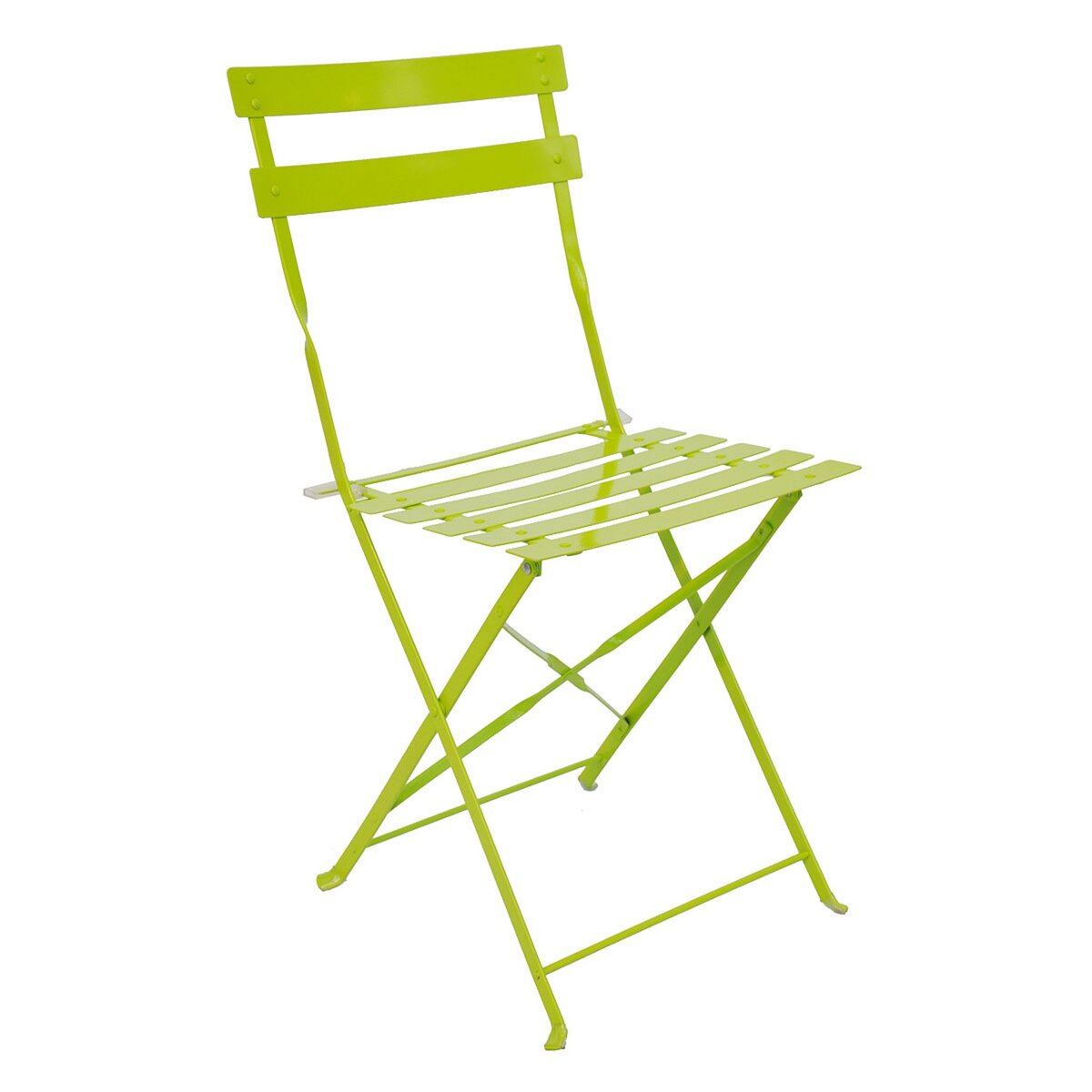 GARDENSTAR Chaise de jardin pliante acier vert anis POP