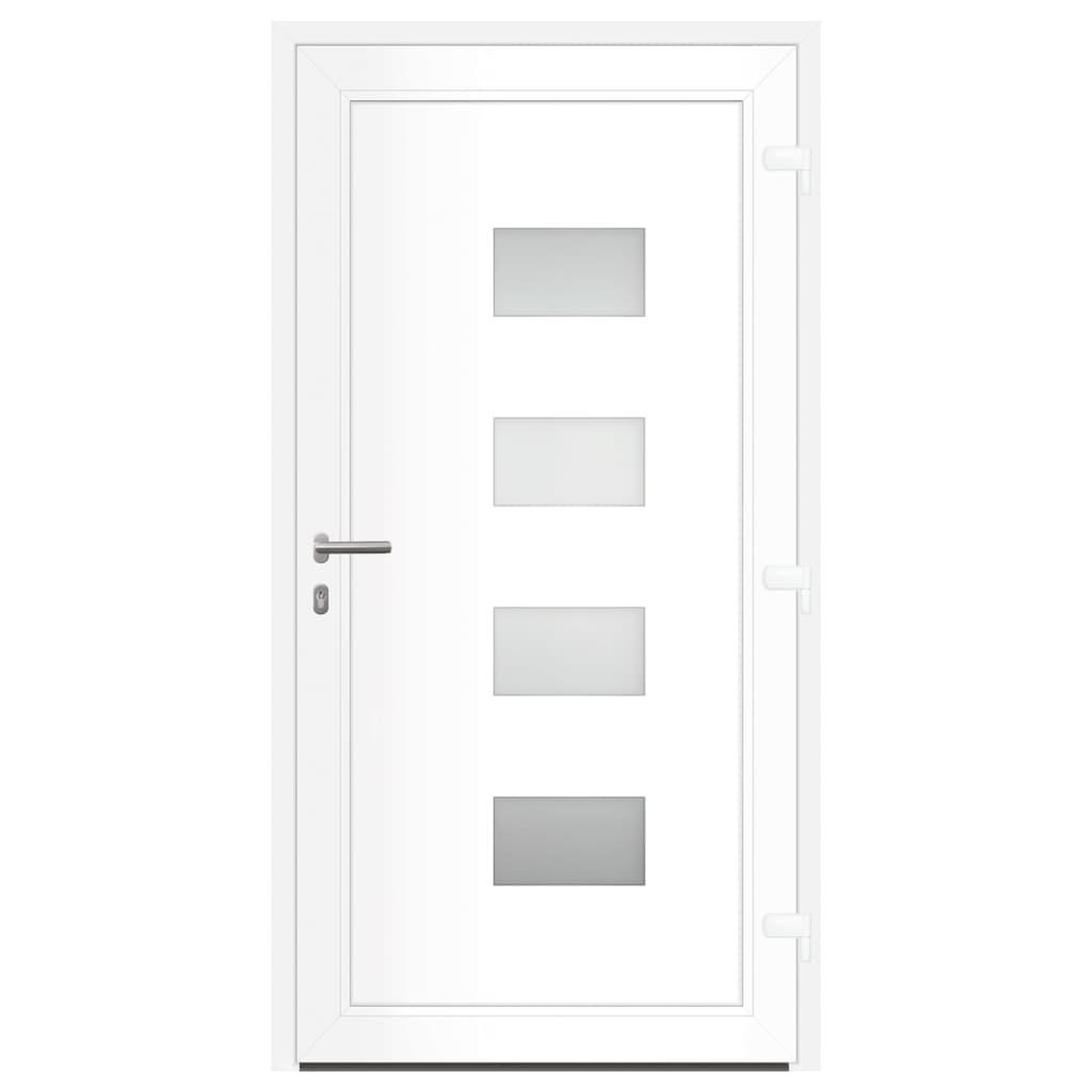 Voir la diapositive 4 : VIDAXL Porte d'entree Blanc 100x200 cm Aluminium et PVC