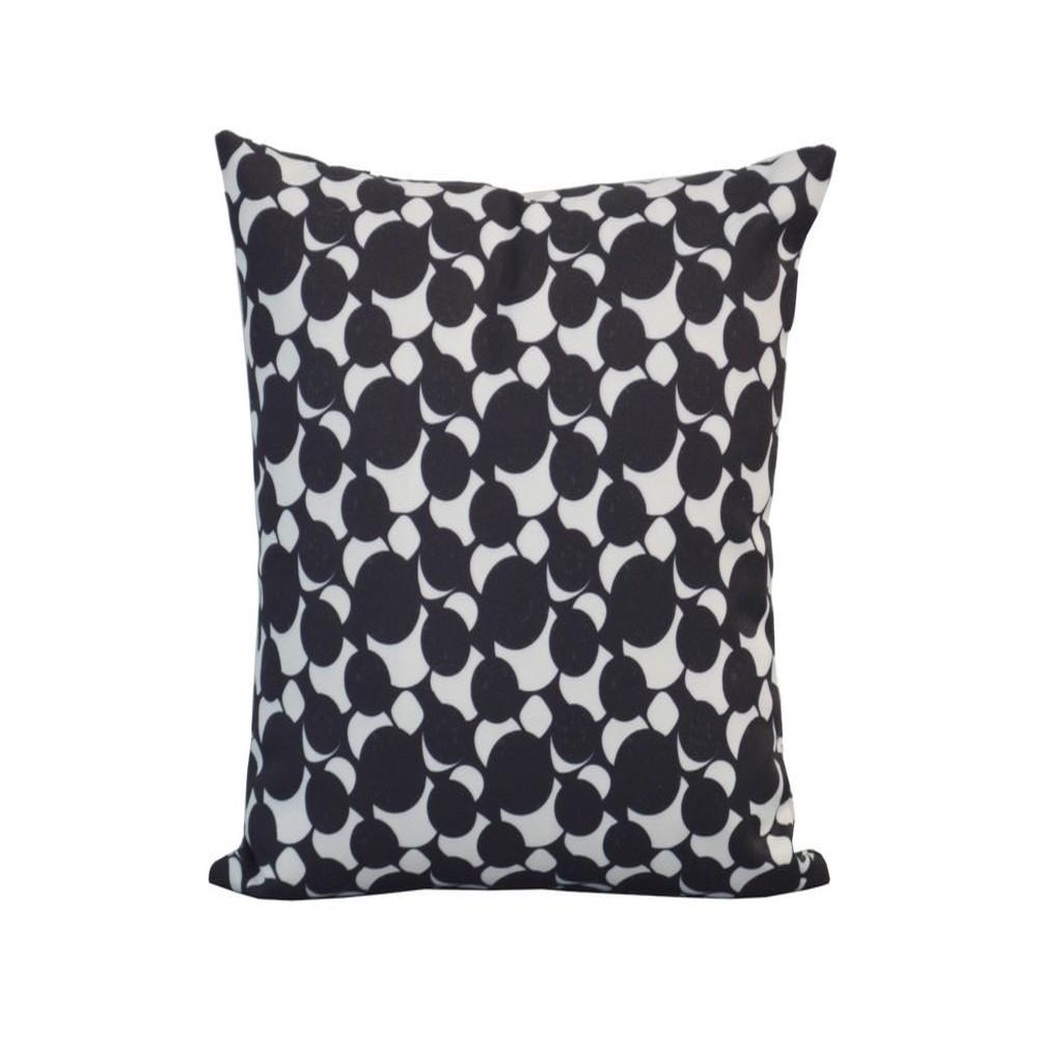 Proloisirs Coussin déhoussable exterieur décor Motif Graphique chevron noir 45 x 45 cm