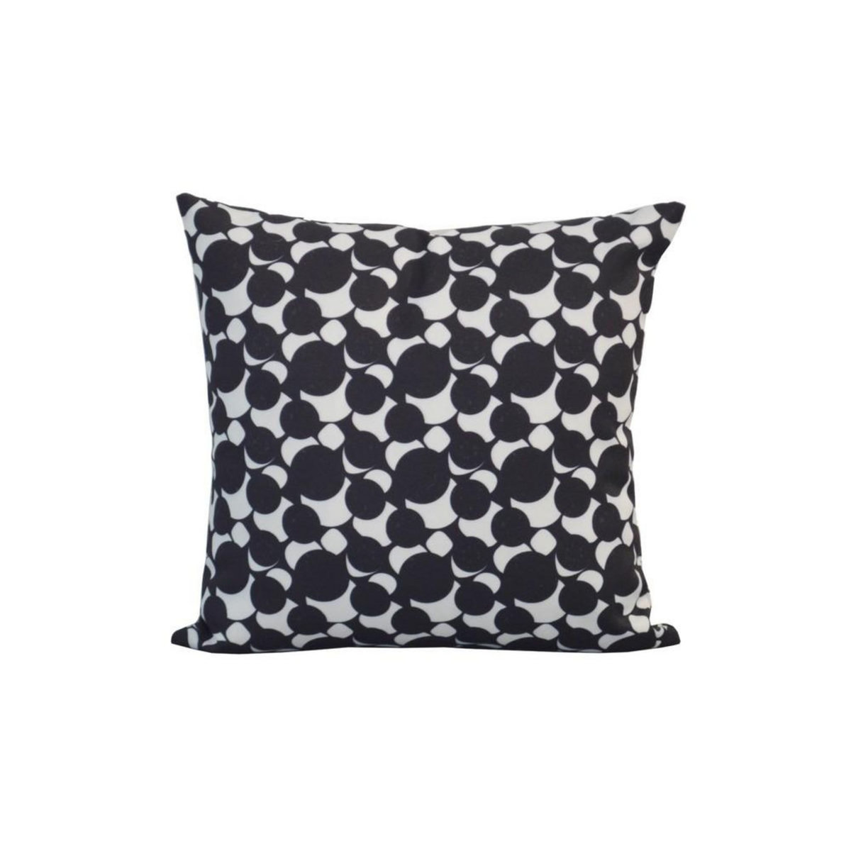 Proloisirs Coussin déhoussable exterieur décor Motif Graphique chevron noir 45 x 45 cm