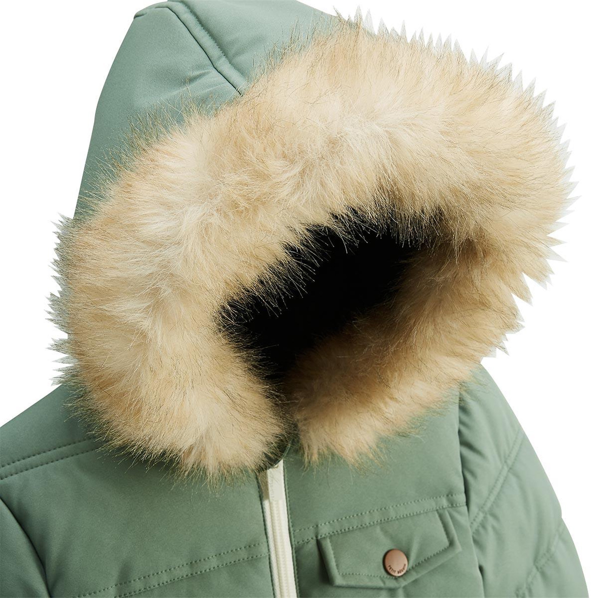 Voir la diapositive 4 : PETIT BEGUIN Doudoune enfant imperméable doublée sherpa avec capuche anouk