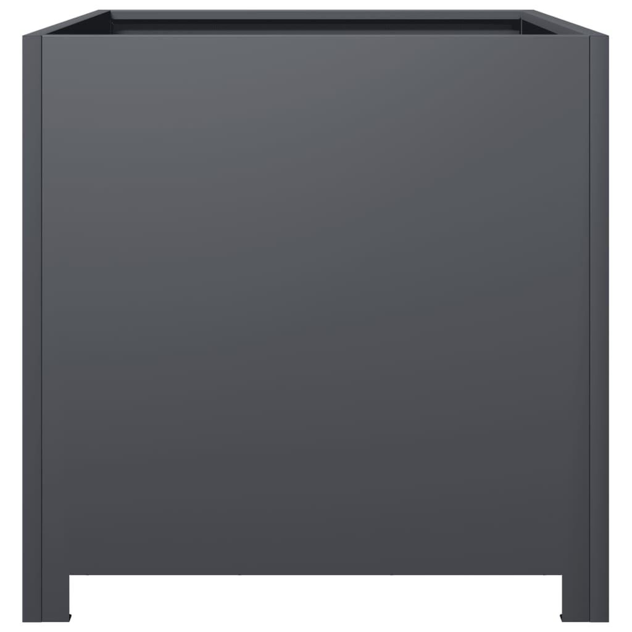 Voir la diapositive 5 : VIDAXL Jardiniere anthracite 50x50x50 cm acier