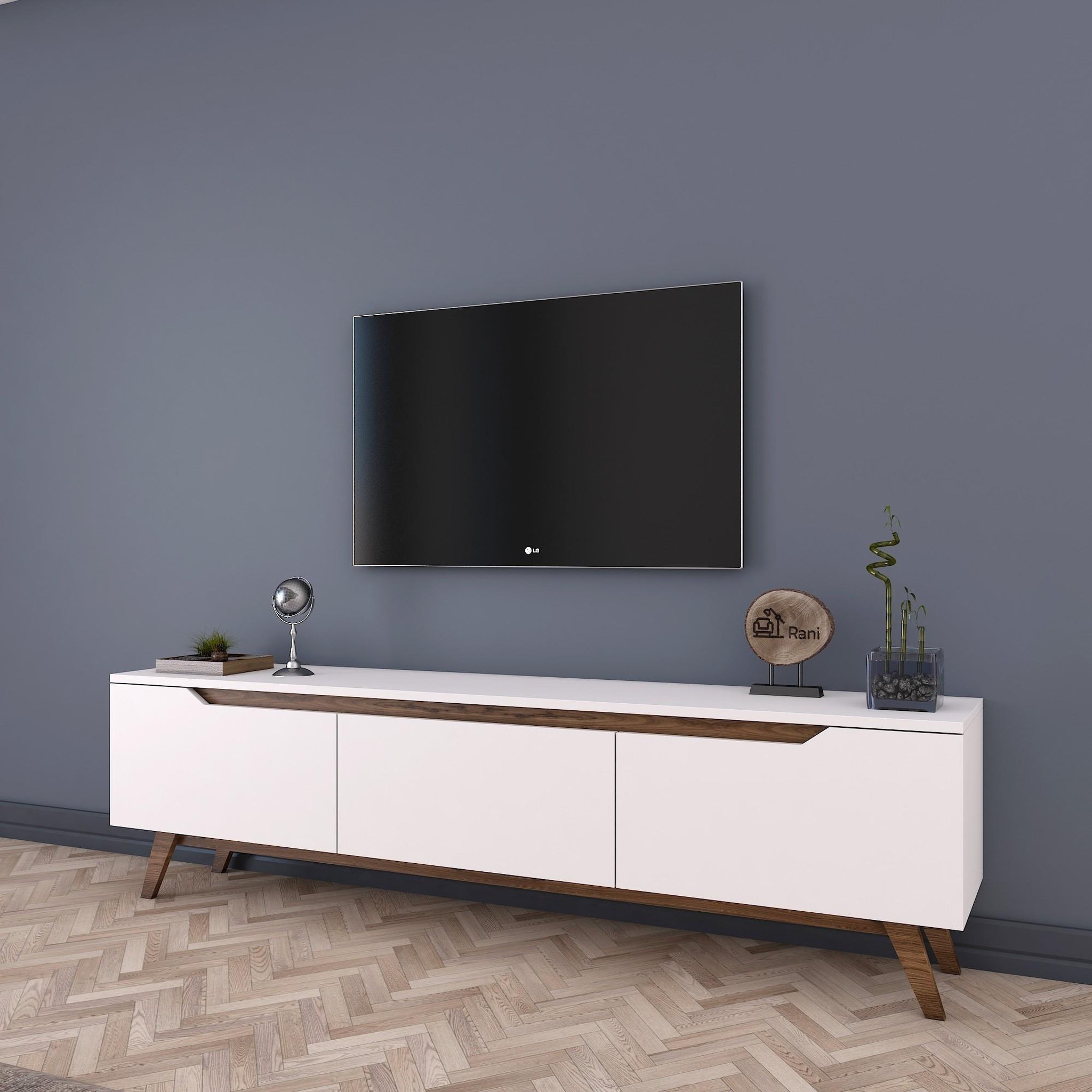 Voir la diapositive 2 : Habitat et Jardin Meuble tv en bois  digi  - 180 x 35 x 48 cm - marron