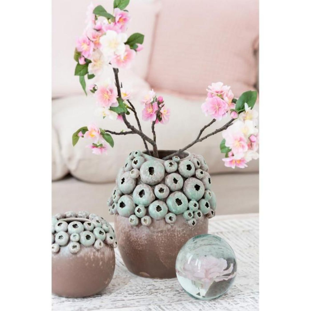 Paris Prix Presse-Papier en Verre  Fleur  8cm Rose