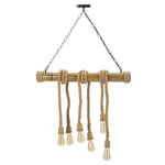 Paris Prix Lampe Suspension en Bambou  Rope  80cm Naturel