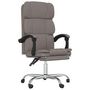 Voir la diapositive 2 : VIDAXL Fauteuil inclinable de bureau Taupe Tissu