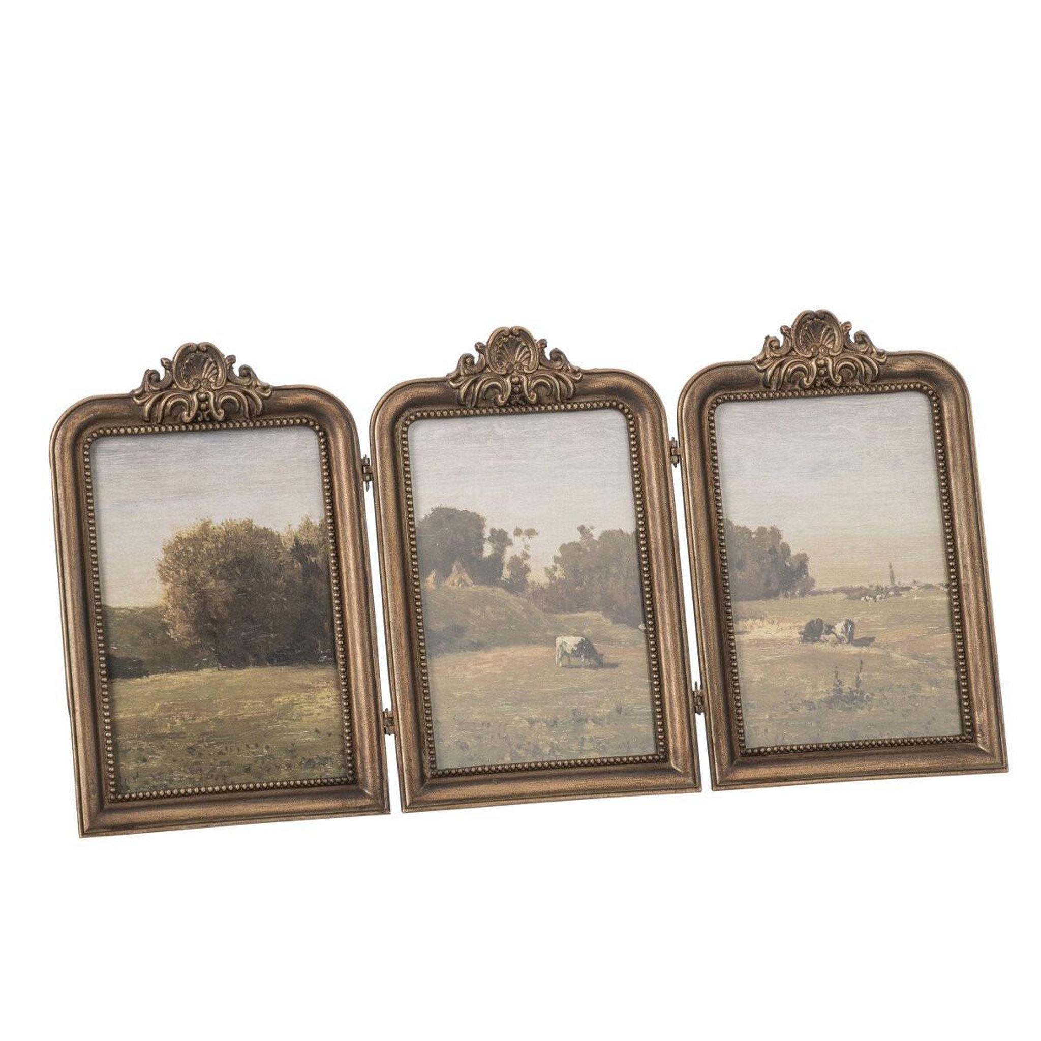 Voir la diapositive 2 : J-LINE Cadre triptyque déco  paysages  38cm multicolore