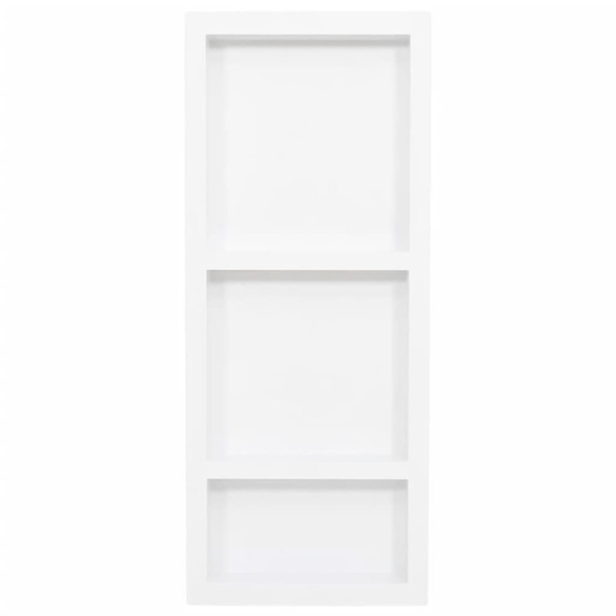 VIDAXL Niche de douche avec 3 compartiments Blanc mat 41x99x9 cm
