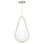 Voir la diapositive 2 : Paris Prix Lampe Suspension Sphère  Glamy Drop  46cm Blanc & Or
