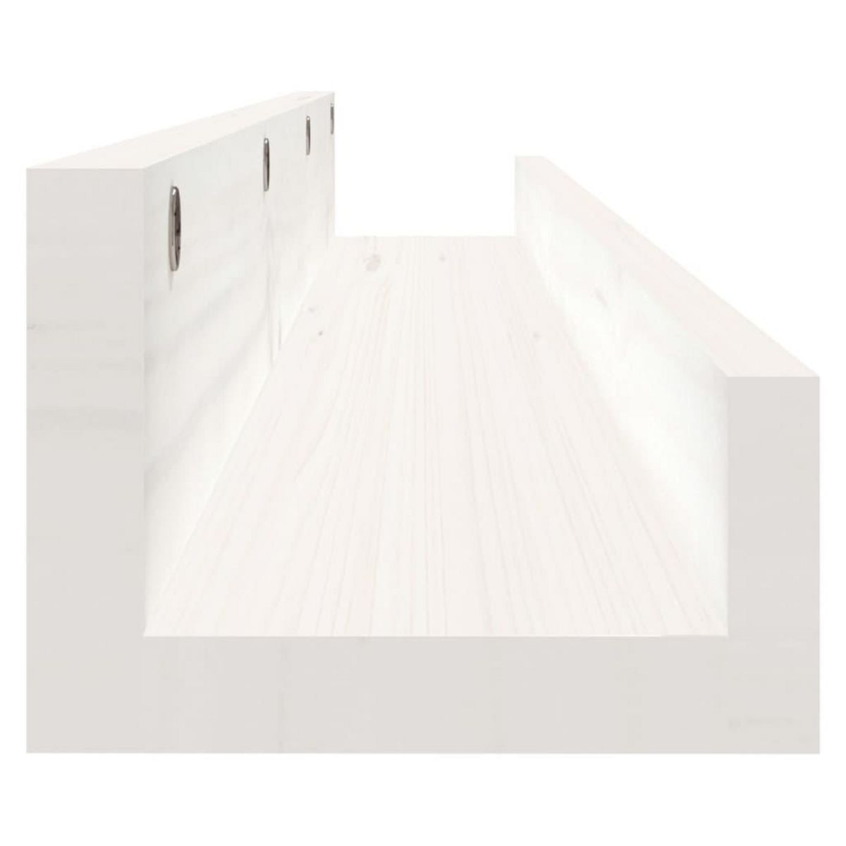 VIDAXL Etageres murales 2 pcs Blanc 80x12x9 cm Bois de pin massif