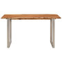 Voir la diapositive 2 : VIDAXL Table de salle a manger 140x70x76 cm Bois d'acacia solide