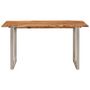Voir la diapositive 2 : VIDAXL Table de salle a manger 140x70x76 cm Bois d'acacia solide