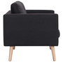 Voir la diapositive 5 : VIDAXL Canape a 3 places Tissu Noir