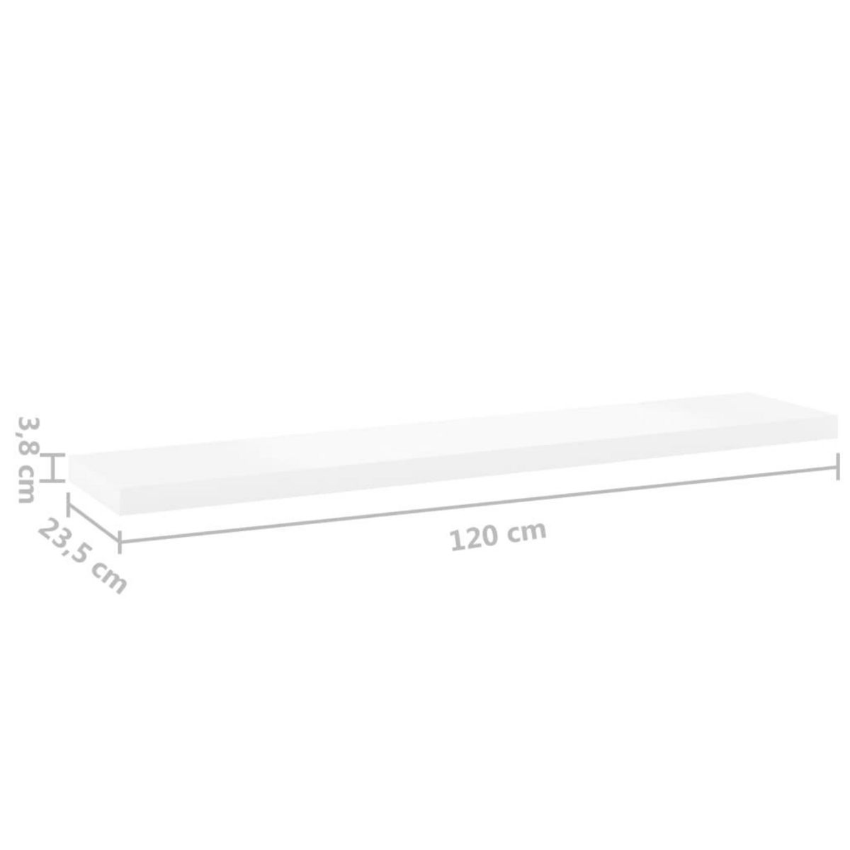 VIDAXL Etagere flottante murale chene et blanc 120x23,5x3,8 cm MDF