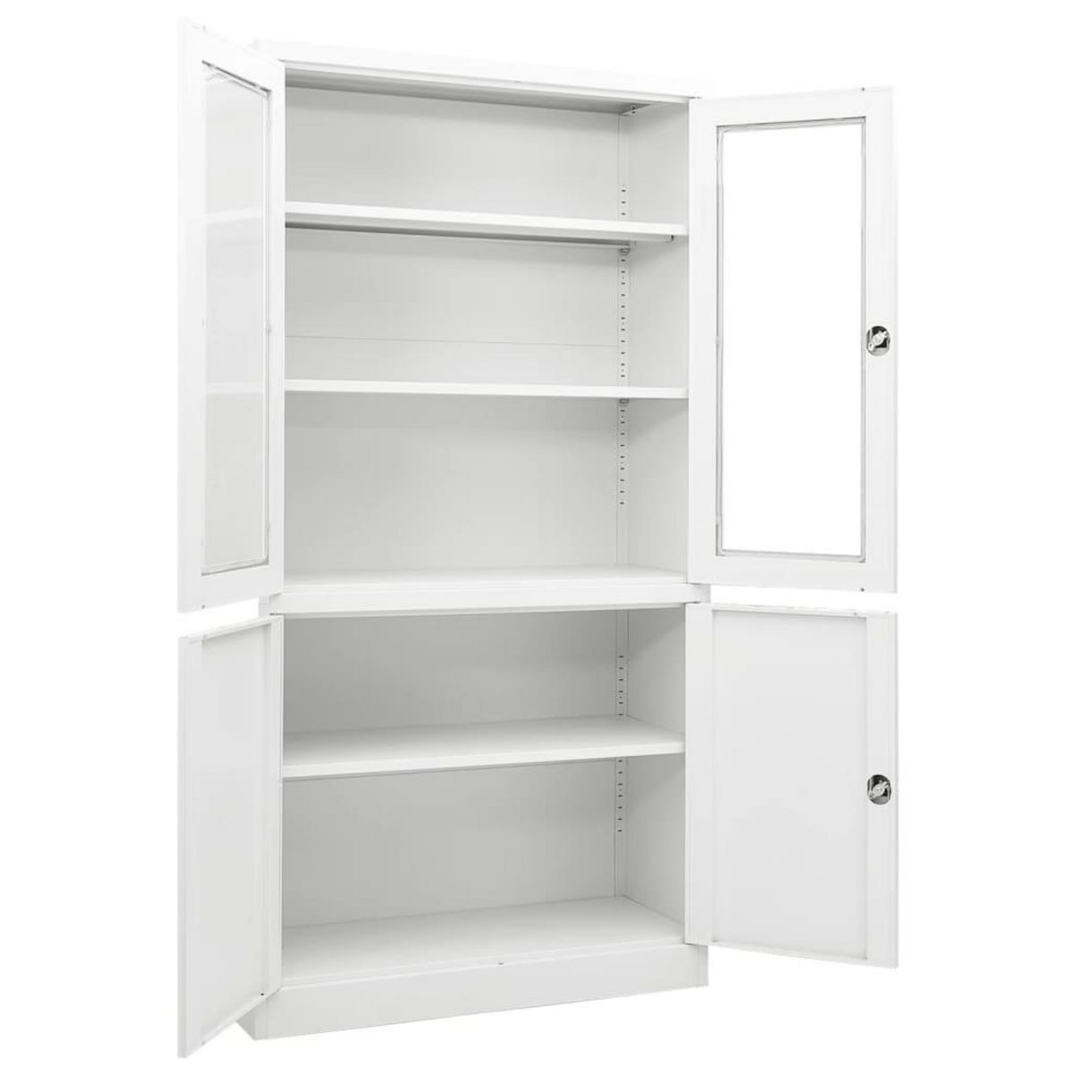 VIDAXL Armoire de bureau Blanc 90x40x180 cm Acier