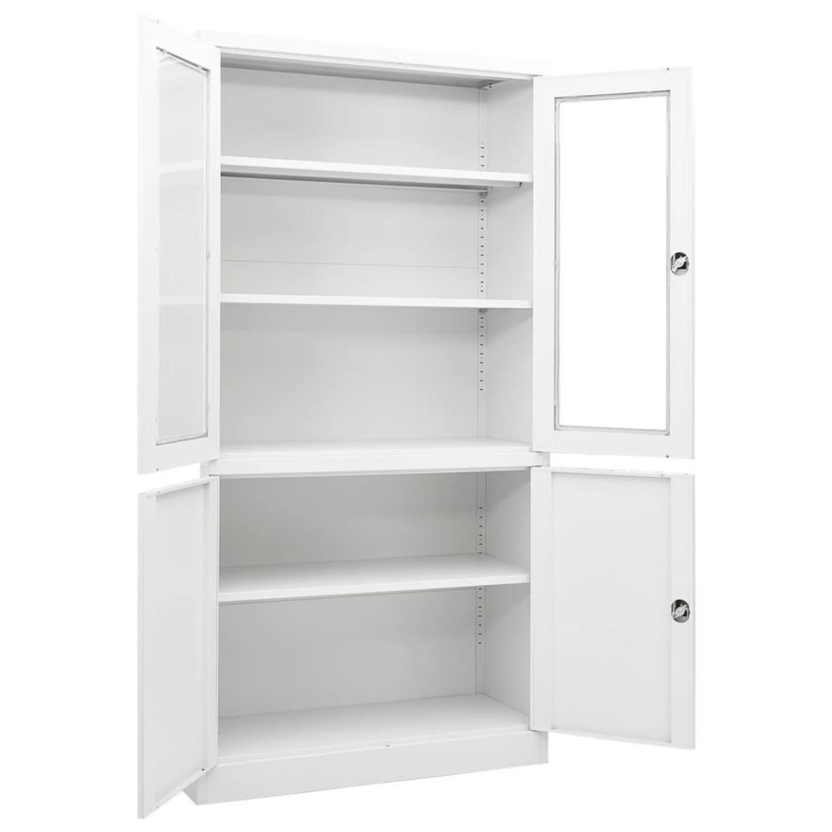 VIDAXL Armoire de bureau Blanc 90x40x180 cm Acier