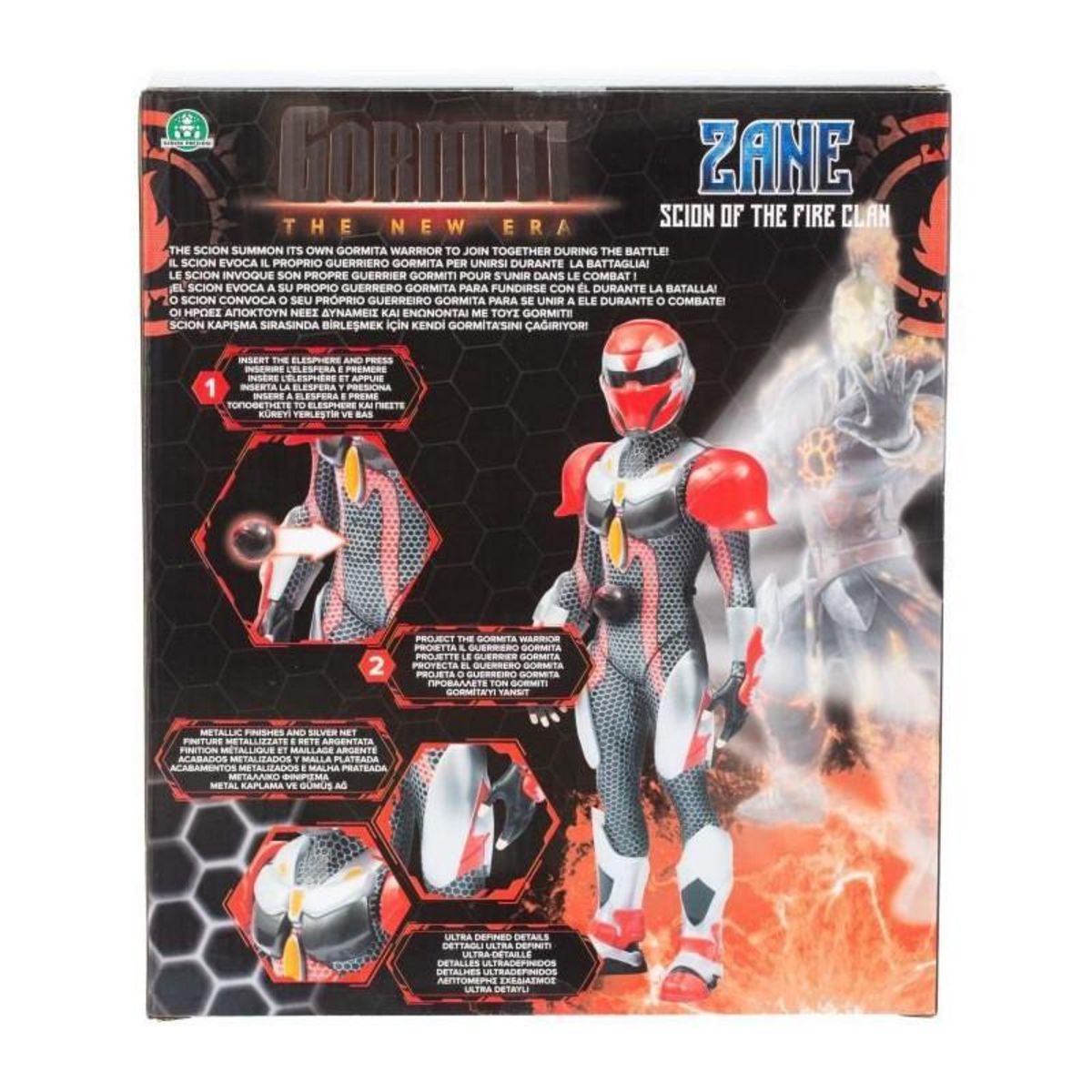 GENERIQUE Figurine articulée - GORMITI - Scion avec projecteur Feu - Zane - 27 cm - a partir de 4 ans - GRV053