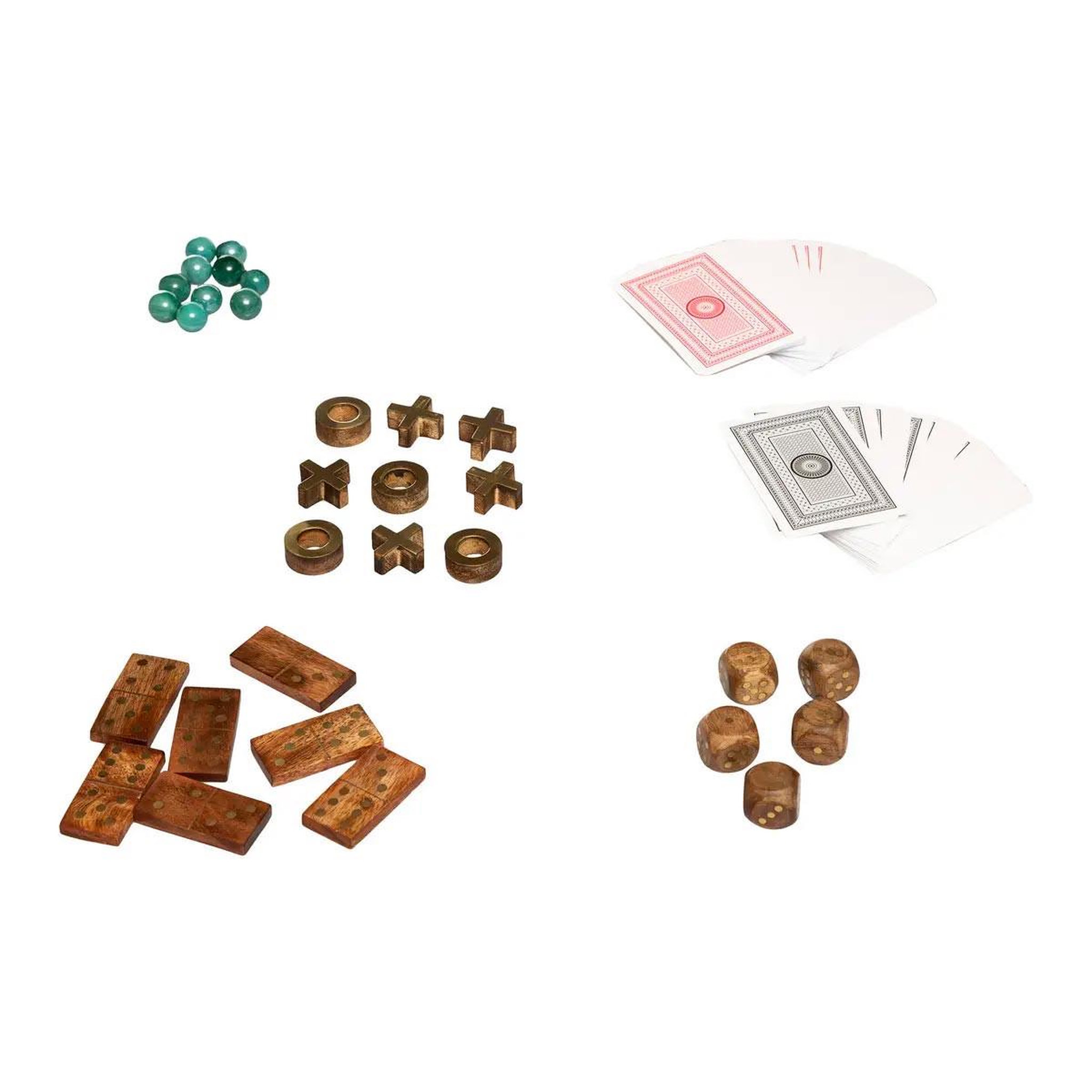 Voir la diapositive 5 : ATMOSPHERA Plateau multi-jeux en bois déco  ines  23cm marron