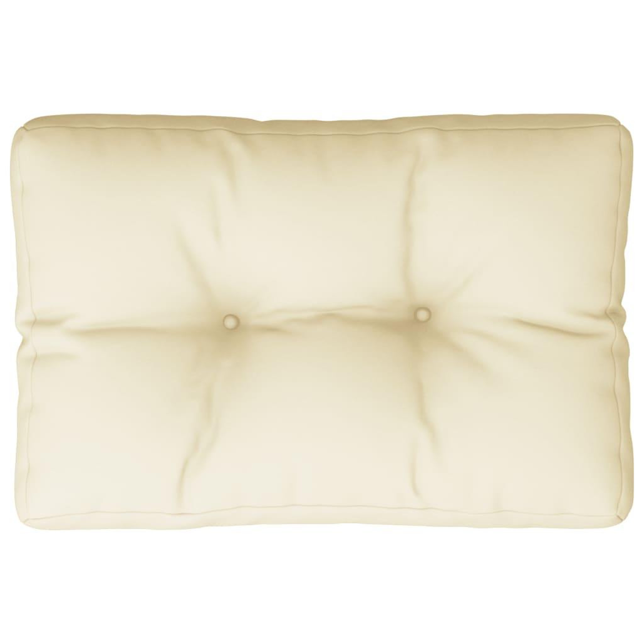 Voir la diapositive 2 : VIDAXL Coussin de palette creme 50x40x12 cm tissu