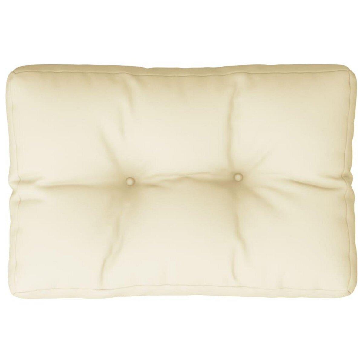VIDAXL Coussin de palette creme 50x40x12 cm tissu
