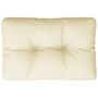 Voir la diapositive 2 : VIDAXL Coussin de palette creme 50x40x12 cm tissu