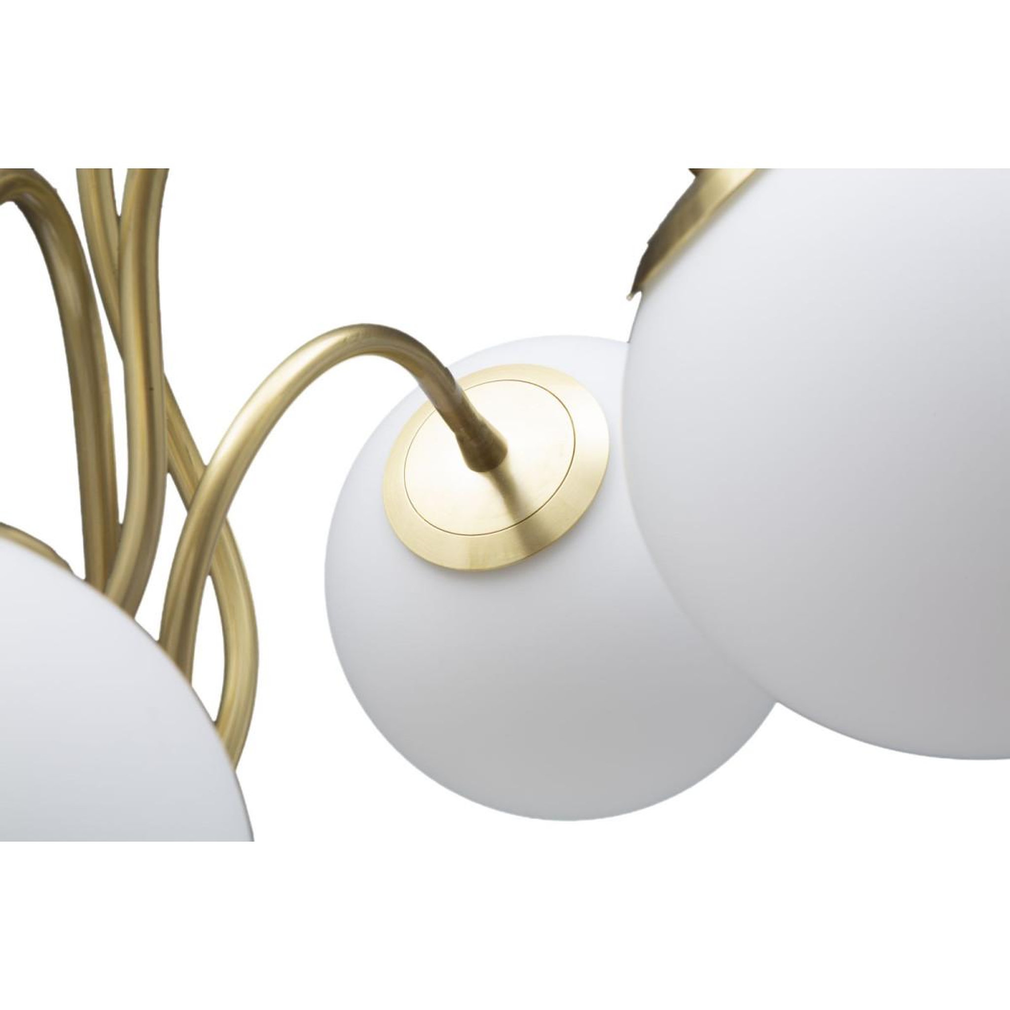 Voir la diapositive 4 : Paris Prix Lampe à poser design 4 sphères  glamy  74cm blanc & or