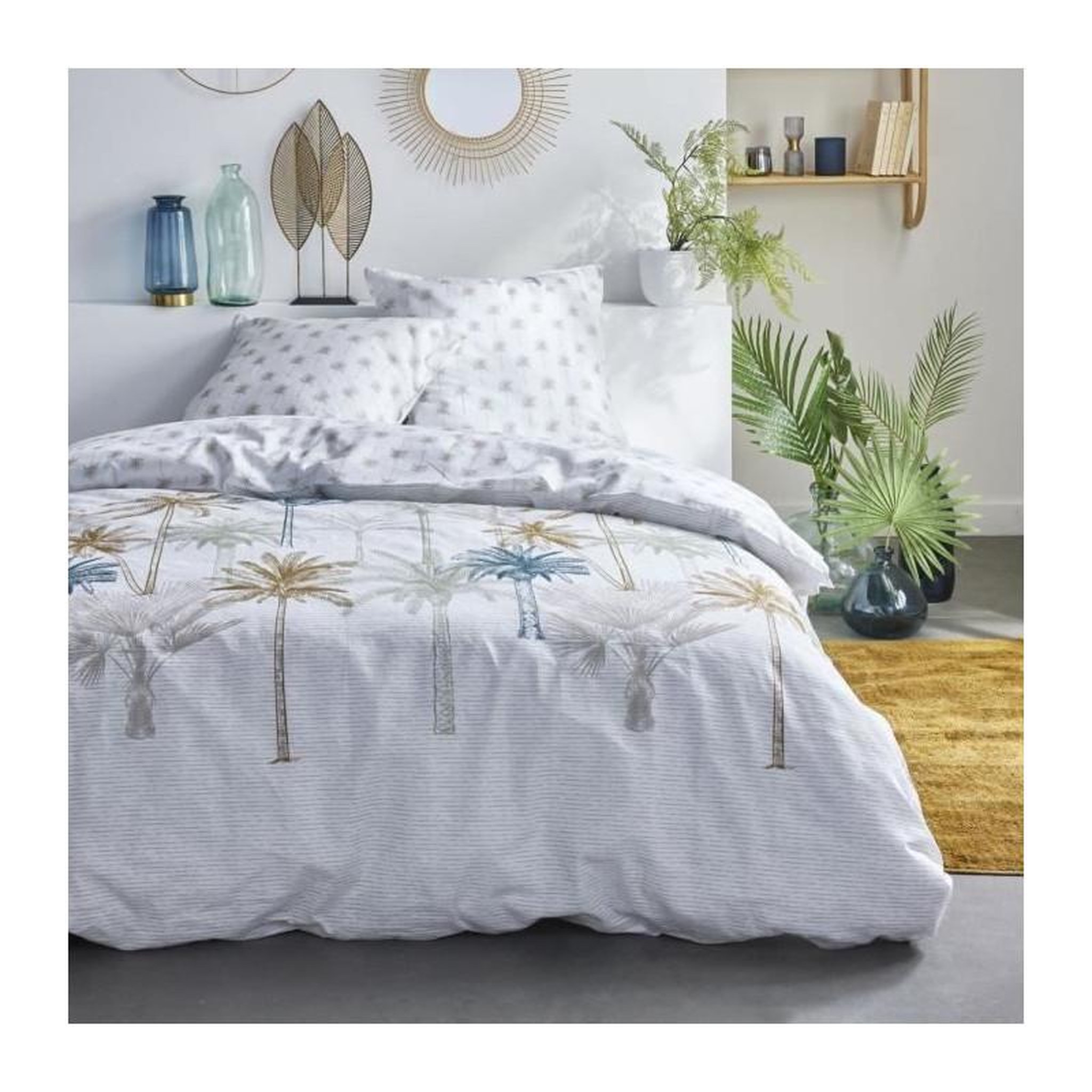 Today Parure de lit 2 personnes - TODAY - Sunshine 16.3 - 220 x 240 cm - 100% Coton imprimé