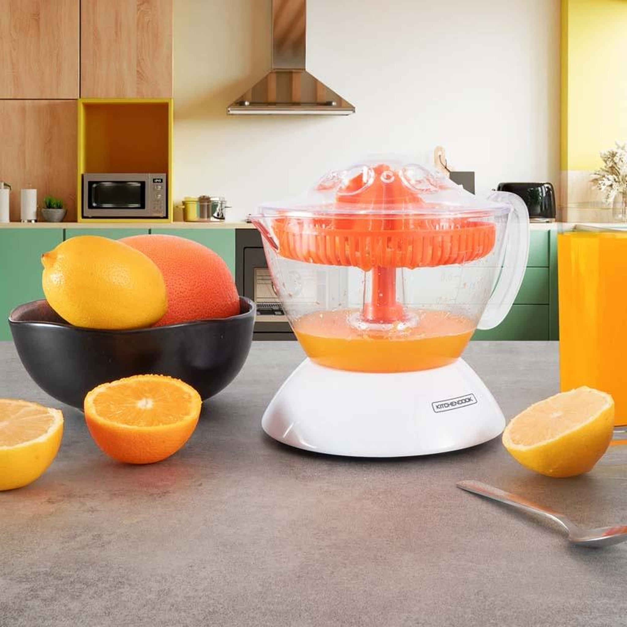 Voir la diapositive 2 : KITCHENCOOK Kitchencook - presse agrume électrique 800ml - 1 cône de pressage  - poignée ergonomique - sans bpa - bec verseur
