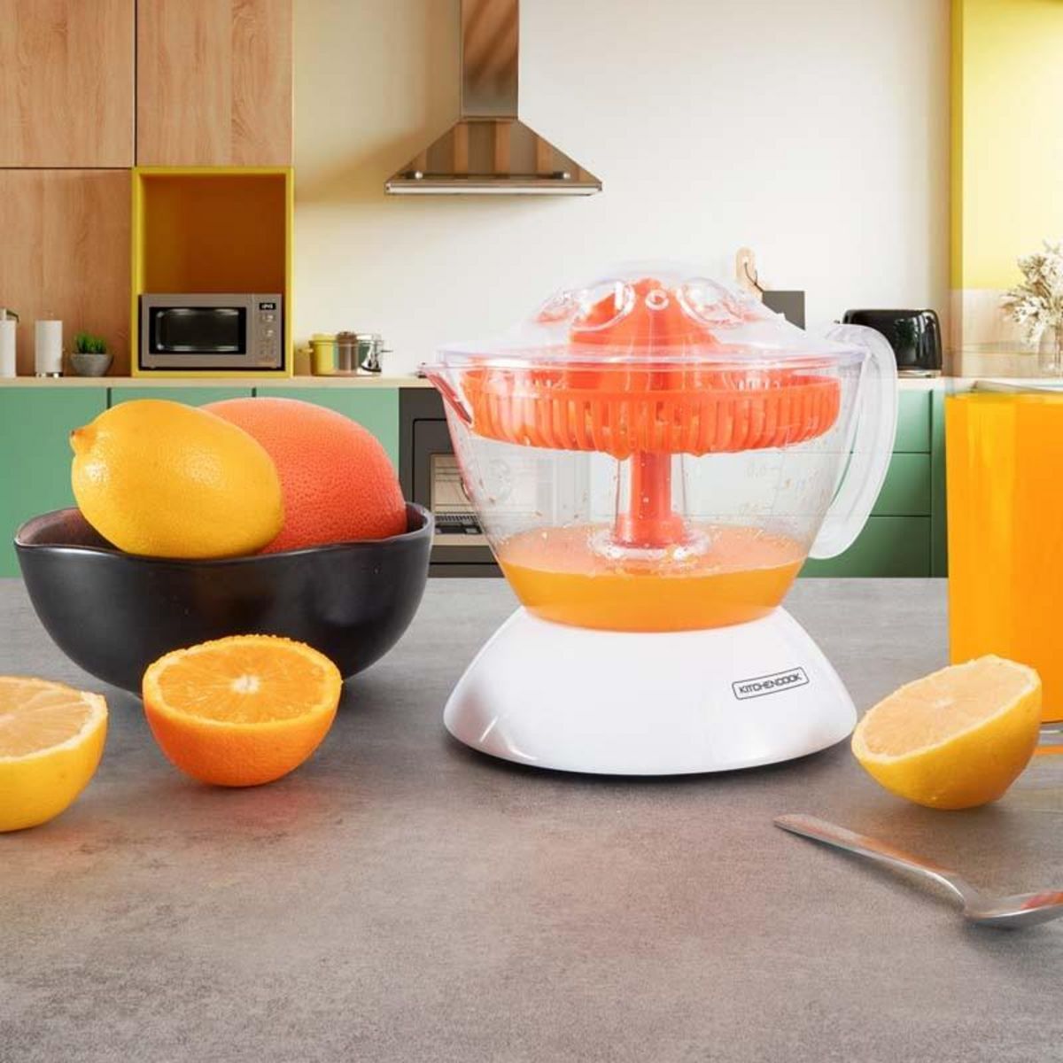 KITCHENCOOK Kitchencook - Presse Agrume électrique 800ml - 1 Cône De Pressage  - Poignée Ergonomique - Sans Bpa - Bec Verseur