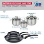 Voir la diapositive 2 : ELO Ensemble de 3 Poêles de cuisson 20, 24 et 32 cm et 3 faitouts 12, 14 et 16 cm Elo Prima Brillant