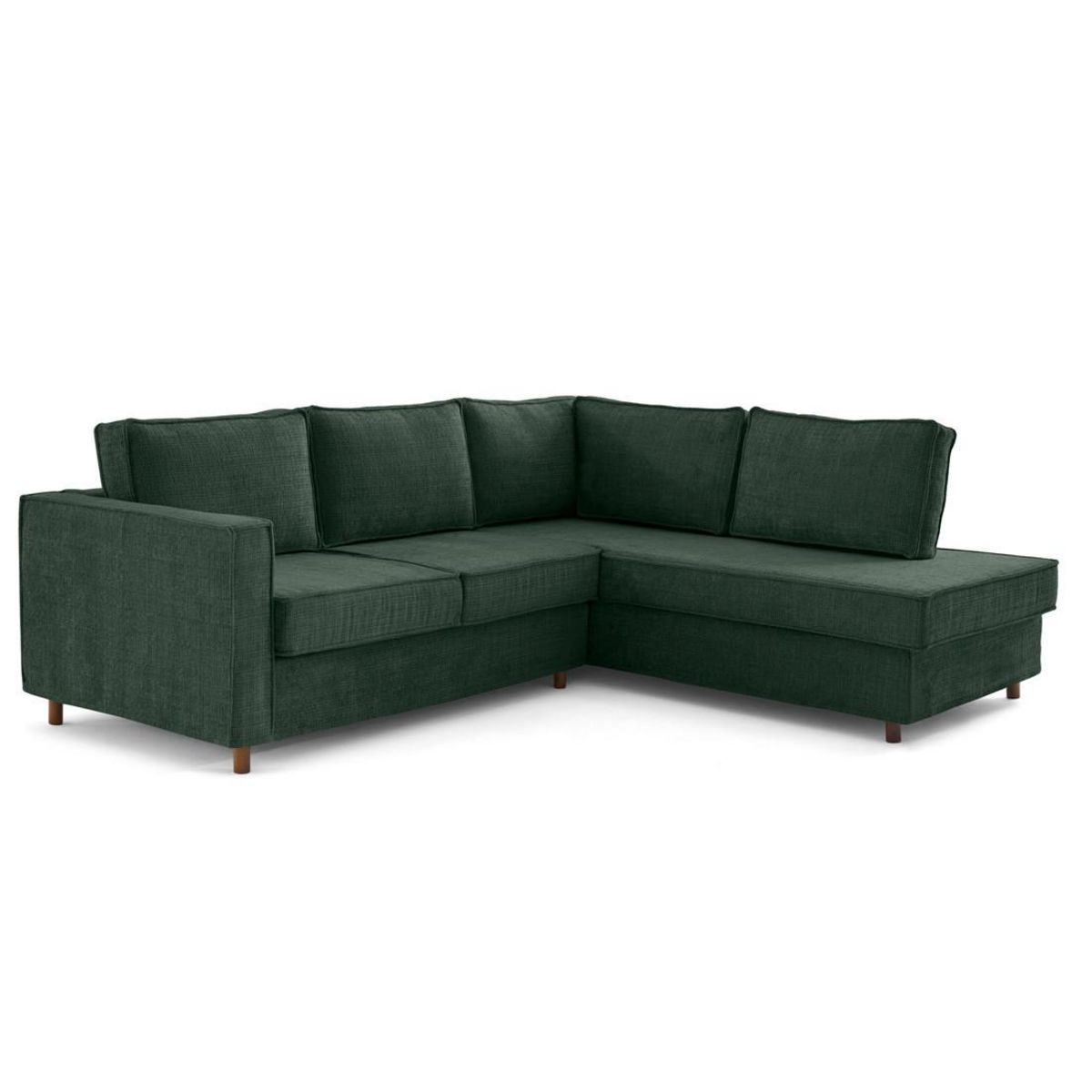 LISA DESIGN Jake - canapé déhoussable d'angle droit 5 places en velours texturé