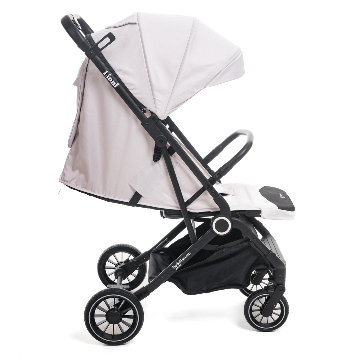 BEBELISSIMO Poussette combinée duo 2 en 1 - siège auto 0+ Lioni – dès la naissance – jusqu'à 22kg - beige - base ISOFIX - jambe de force