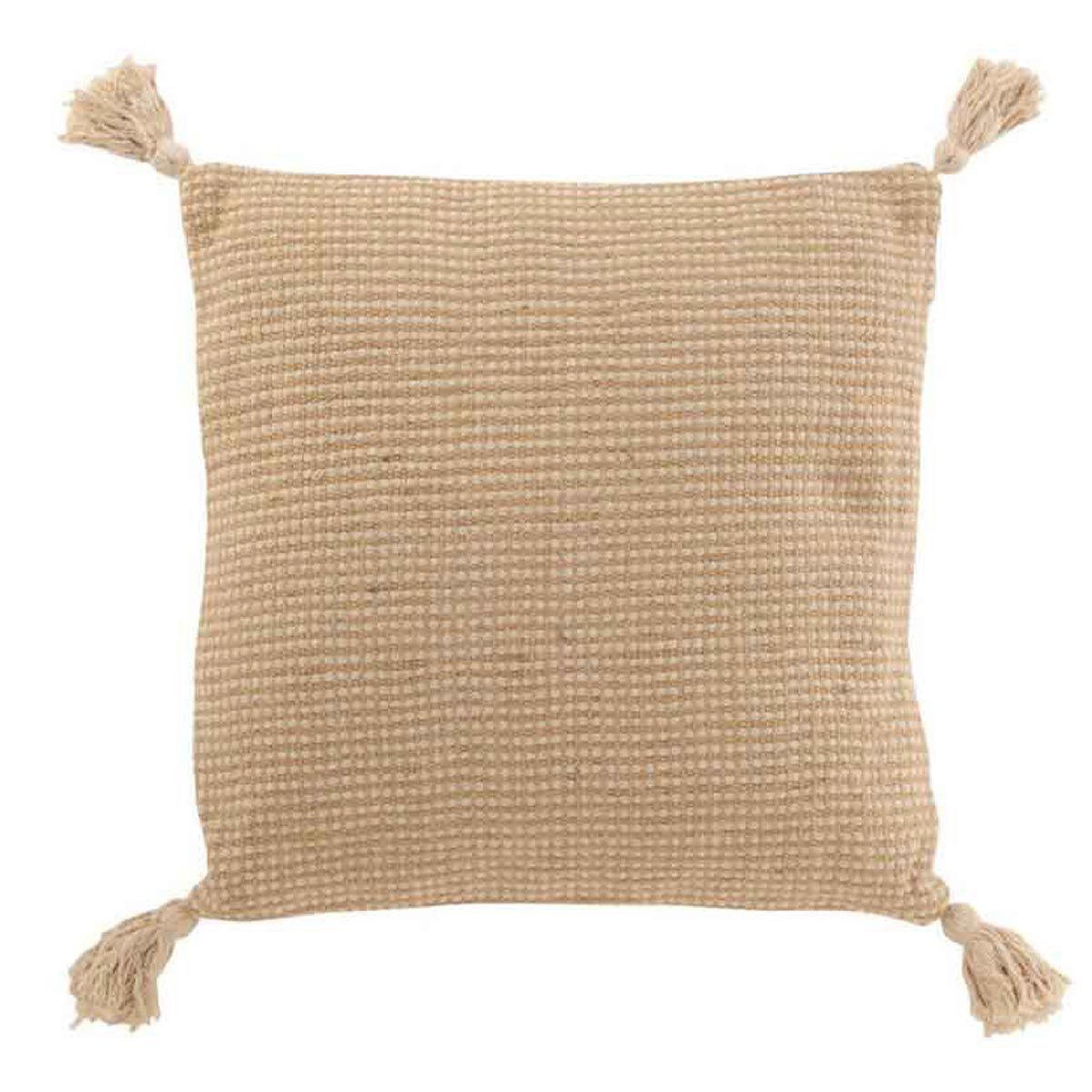 Voir la diapositive 1 : J-LINE Coussin Déco  Jute  50x50cm Beige & Marron
