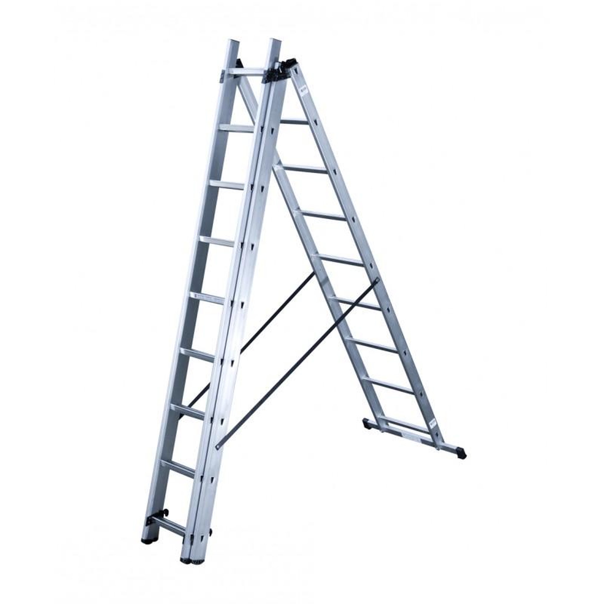 Voir la diapositive 4 : HAILO Echelle 3 plans 6m70 en aluminium - HOBBYSTEP