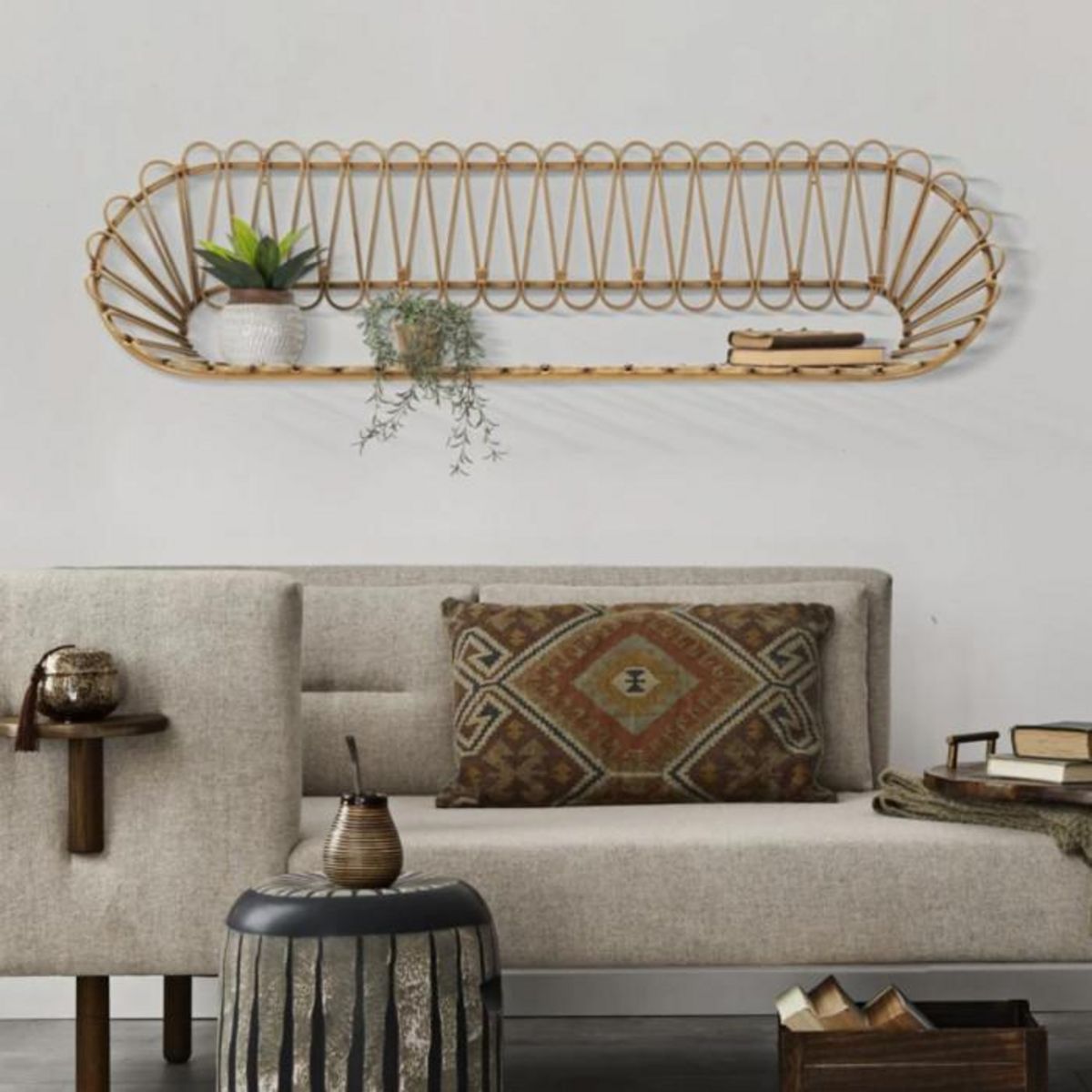 Paris Prix Étagère Murale Déco  Panama  162cm Naturel